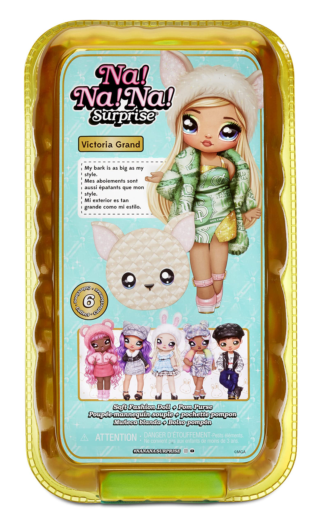 Nah! Nah! Nah! Surprise: 2-In-1 Pom Doll Glam Series - Ari Prism;