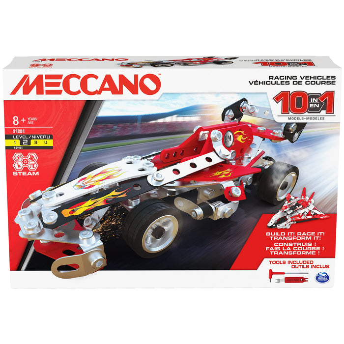 Meccano: Spin Master - Multi Model of 10 - Race Vehicles;