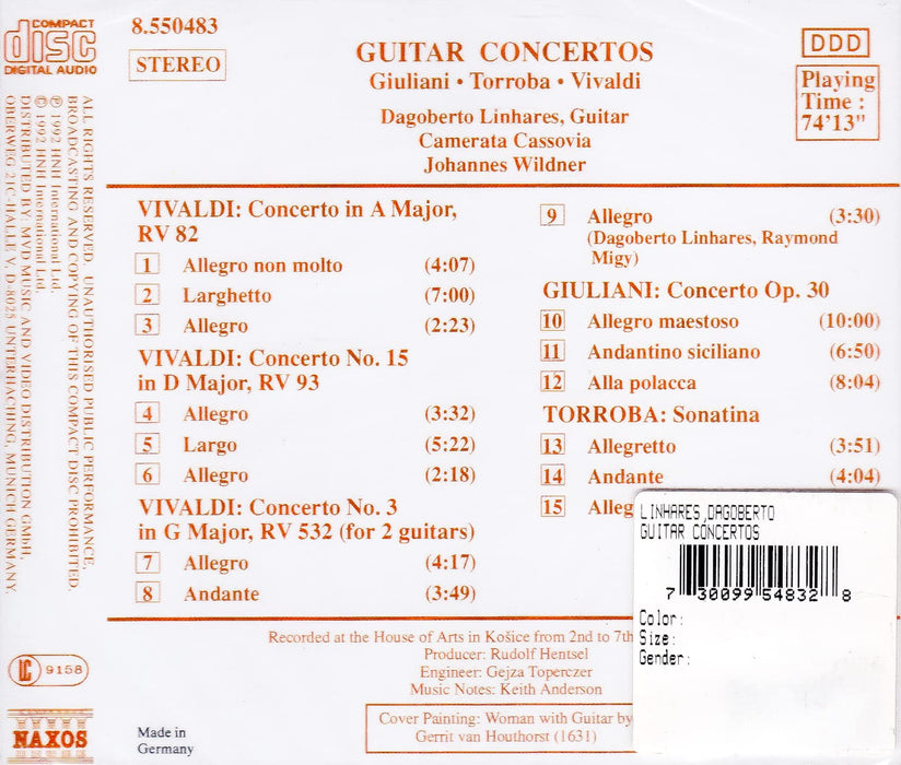 Guitar Concertos: Giuliani / Toroba / Vivaldi;