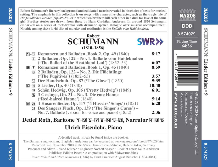 Robert Schumann - Romances, Ballads And Melodramas;