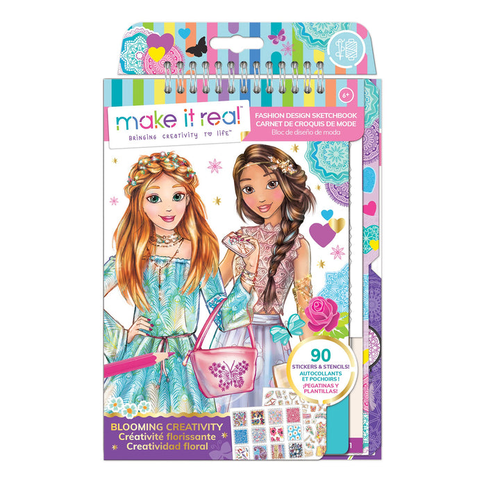 Make It Real: Blocco Da Disegno Stilista: Fashion Design Creativita' Floreale;