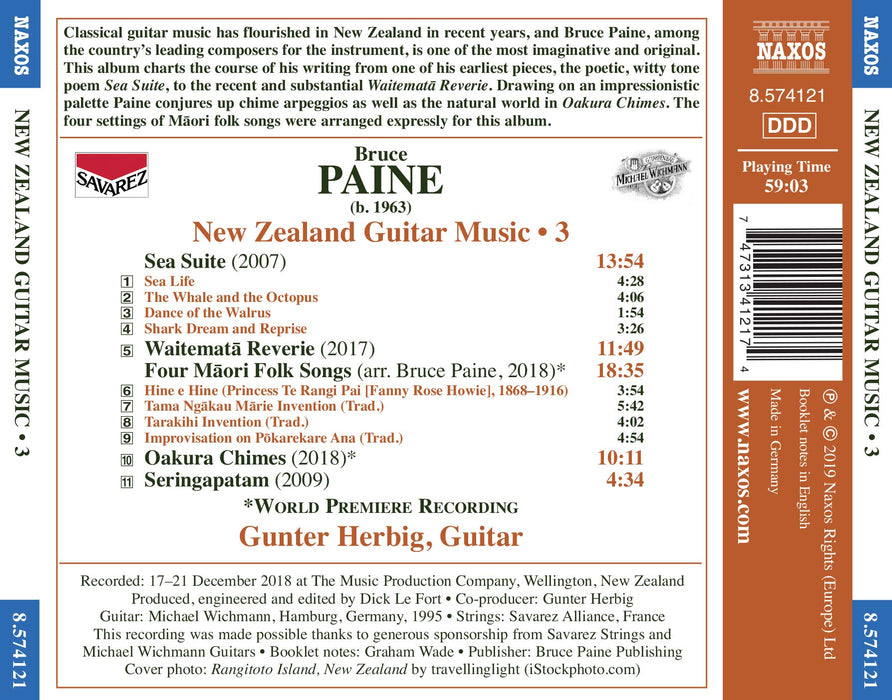 Bruce Paine - Waitemata Reverie: New Zealand Guitar Music, Vol. 3;