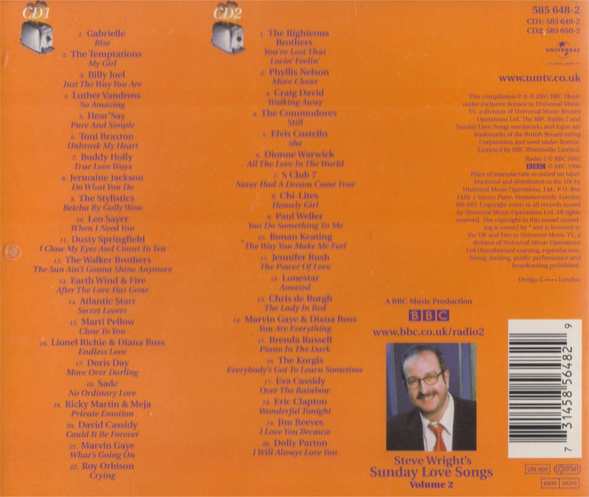 Steve Wright's Sunday Love Songs Vol.2 / Various (2 Cd);