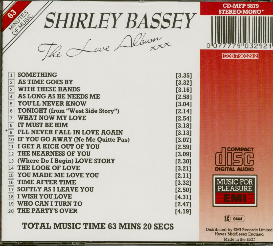 Shirley Bassey - The Love Album;