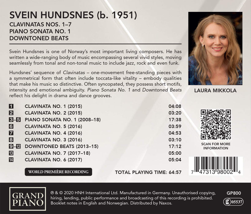 Svein Hundsnes - Clavinatas Nos. 1-7, Piano Sonata No.1, Downtoned Beats;