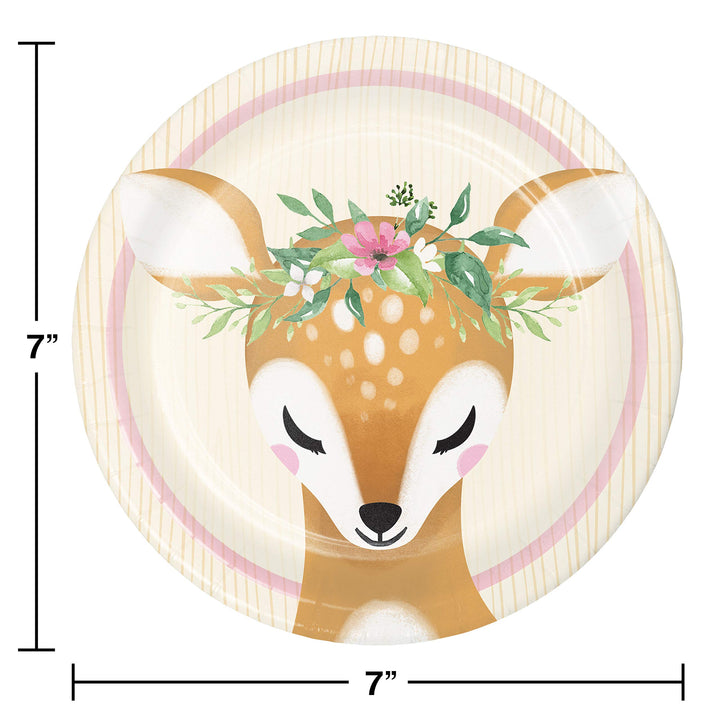 Creative Converting: Plt7 Ss 12/8Ct Deer Little One;