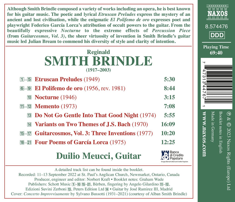 Reginald Smith Brindle - Complete Works For Solo Guitar 1;