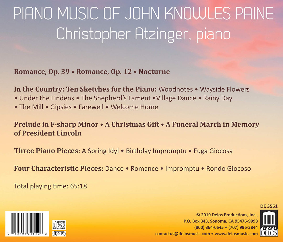 Knowles Paine John - Piano Music;