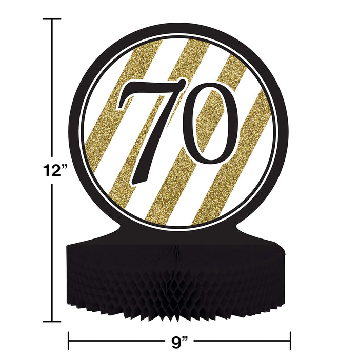 Creative Converting: Cp Hc 6/1Ct '70 Black &amp; Gold;