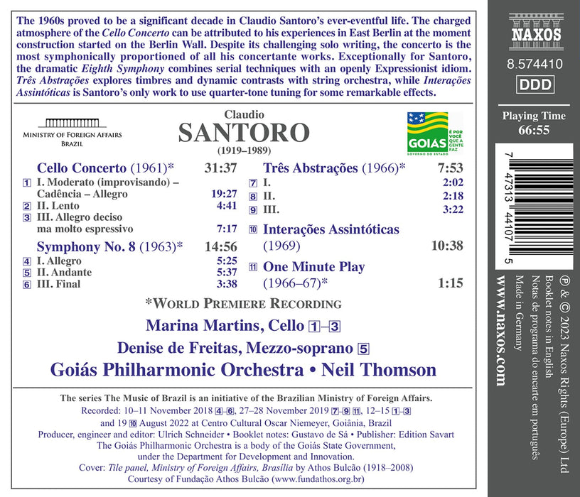 Claudio Santoro - Symphony No. 8 & Cello Concerto;