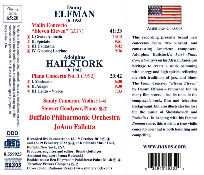 Danny Elfman - Violin Concerto / Adolphus Hailstork - Piano Concerto No. 1;