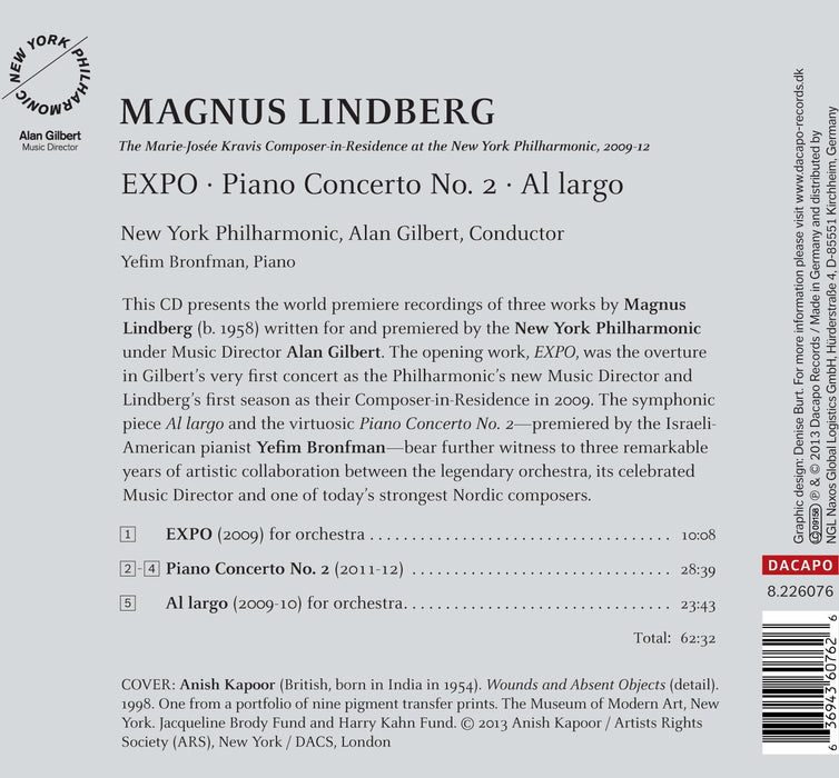 Magnus Lindberg - Expo, Piano Concerto No.2, Al Largo;