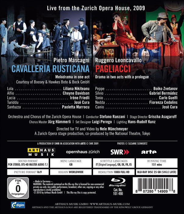 Pietro Mascagni / Ruggero Leoncavallo - Cavalleria Rusticana / Pagliacci;