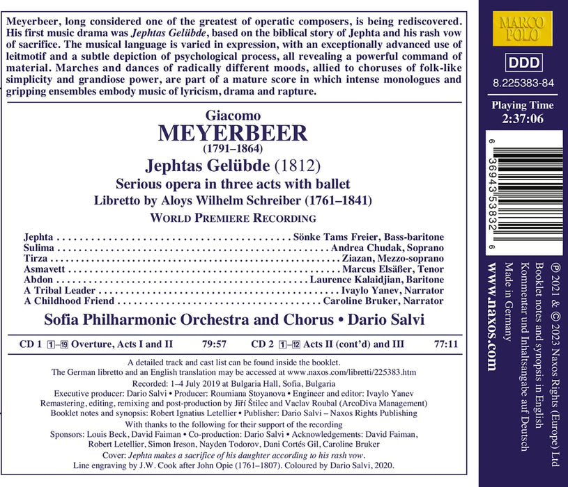 Giacomo Meyerbeer - Jephtas Gelubde (2 Cd);
