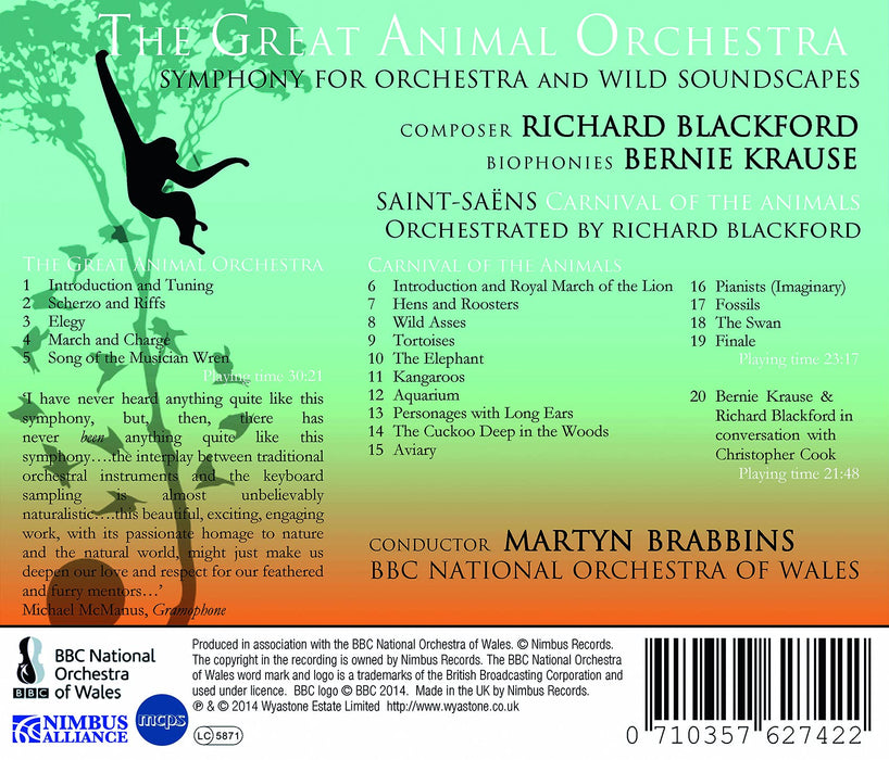 Richard Blackford - The Great Animal Orchestra (Symphony For Orchestra And Wild Soundscapes) - Martyn Brabbins;