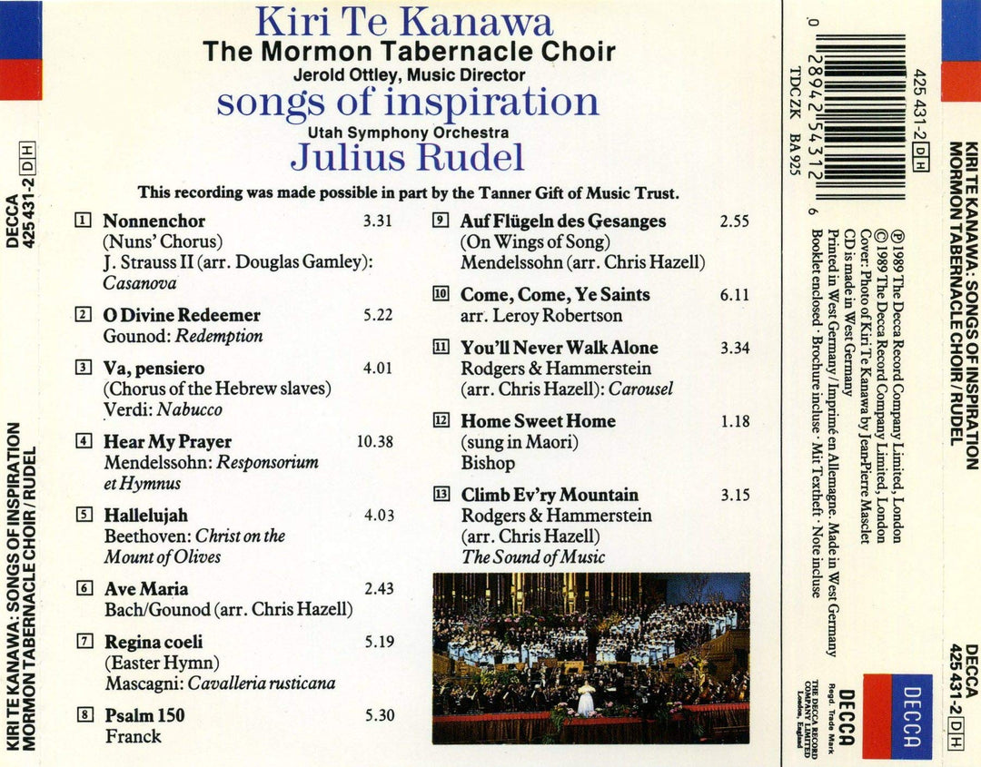 Kiri Te Kanawa - Songs Of Inspiration;