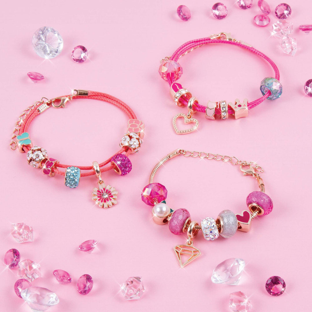 Make It Real: Braccialetti Halo Charms Rosa;