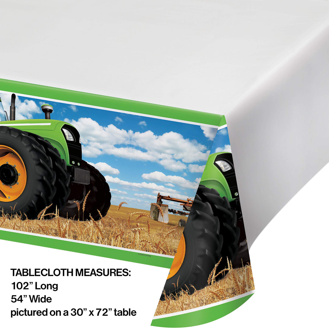 Creative Converting: Tovaglia Plastica 137x259cm Trattore - Tractor Time 54X102;