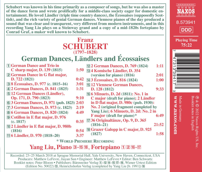 Franz Schubert - German Dances, Landlers Und Ecossaises;