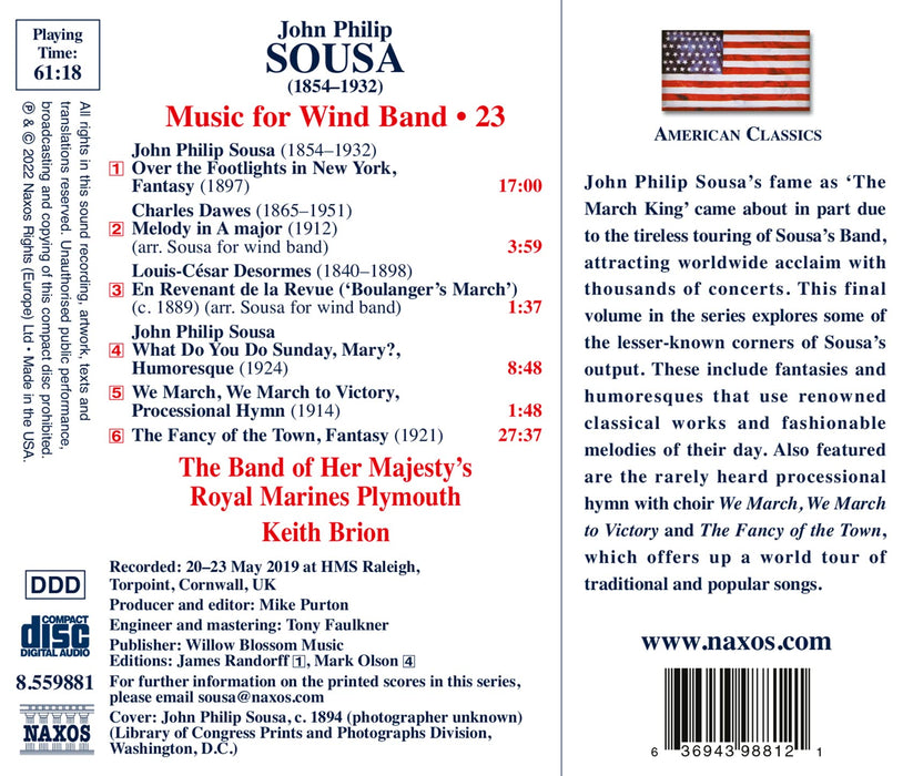 John Philip Sousa - Music For Wind Band, Vol. 23;