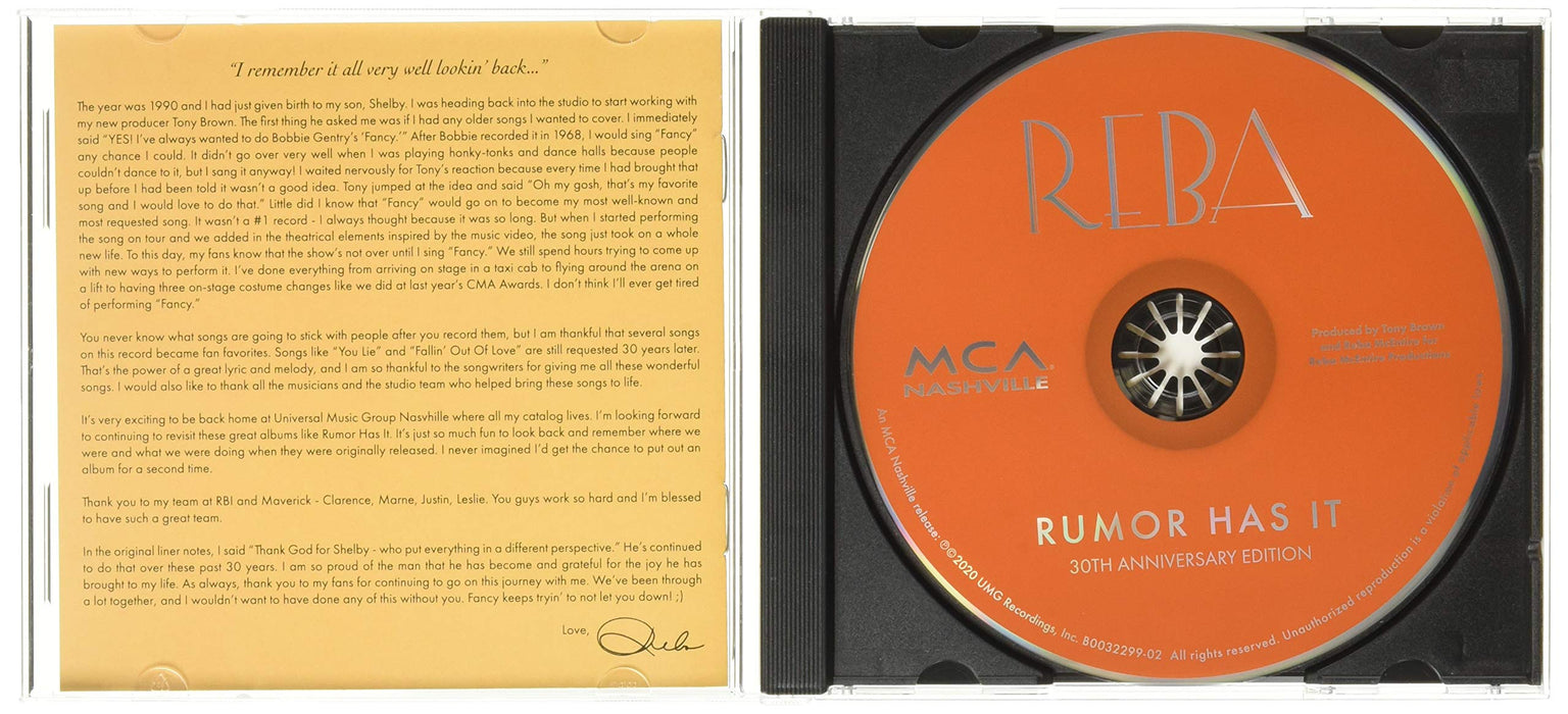 Reba Mcentire - Rumor Has It (30Th Anniversary Edition);