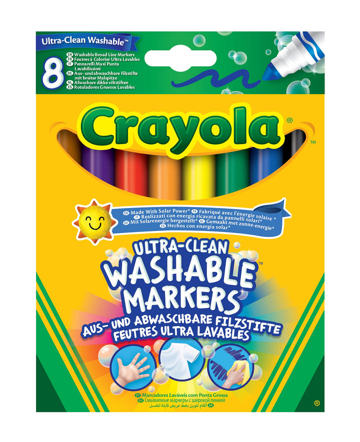 Crayola: Very Washable - 8 Ultra Washable Maxi Tip Markers;