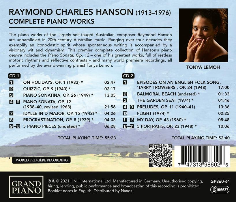 Raymond Hanson - Complete Piano Works (2 Cd);