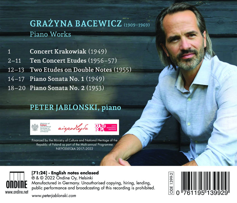 Peter Jablonski: Plays Grazyna Bacewicz Piano Works;