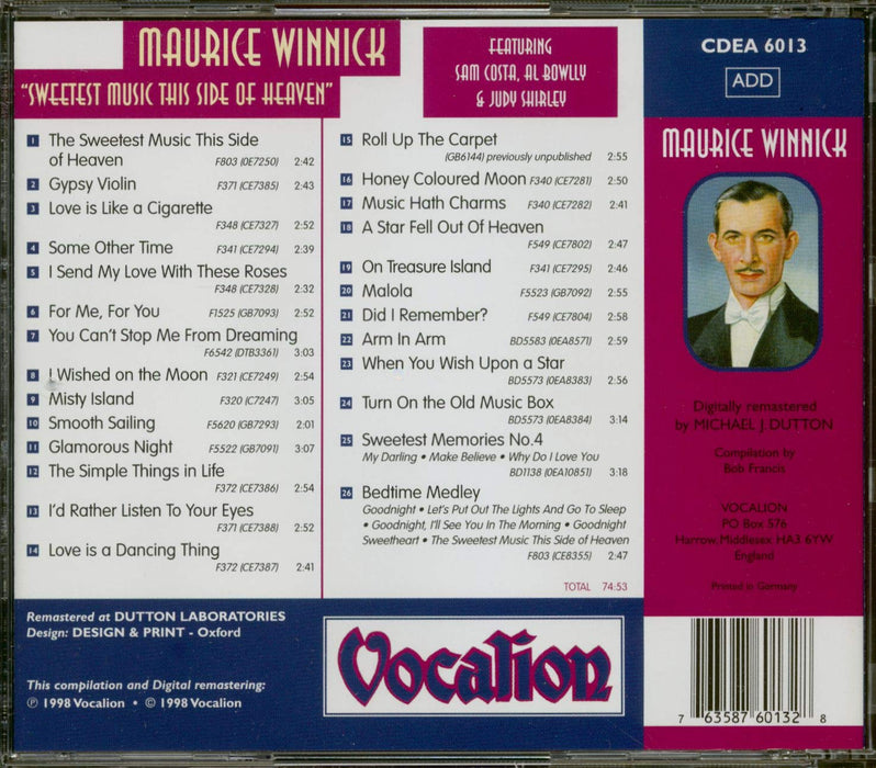 Maurice Winnick & His Orchestra - Sweetest Music This Side Of Heaven;