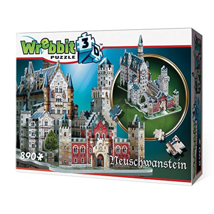 Wrebbit W3D-2005 - 3D Puzzle 890 Pz - Classics Collection - Neuschwanstein Castle;