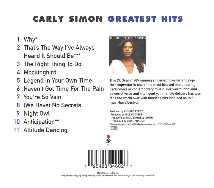 Carly Simon - The Best Of;