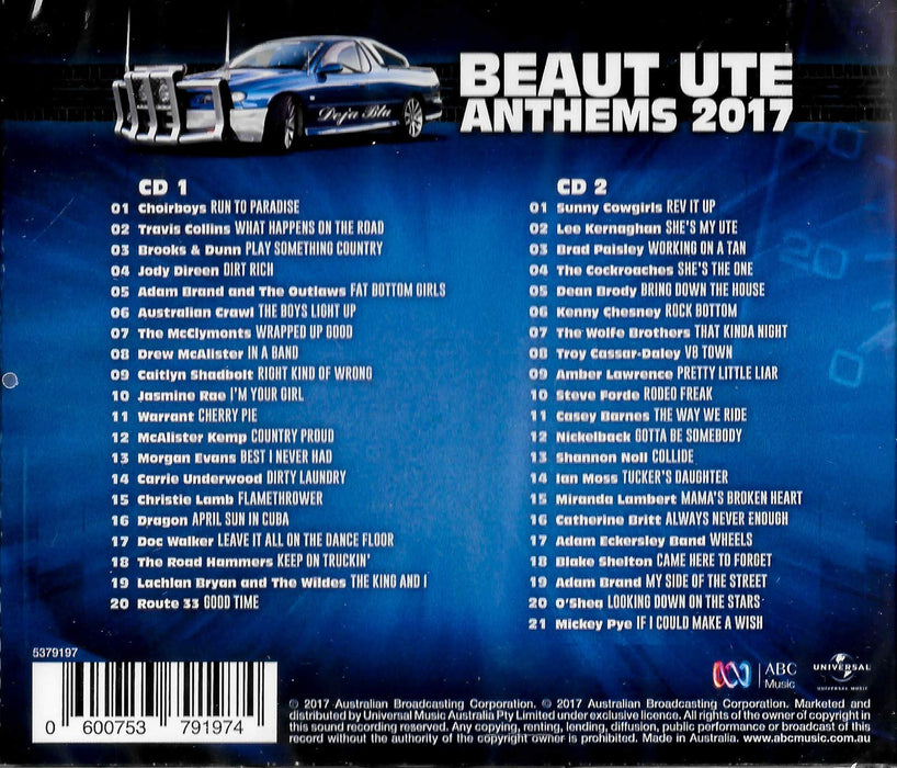 Beaut Ute Anthems 2017 / Various (2 Cd);