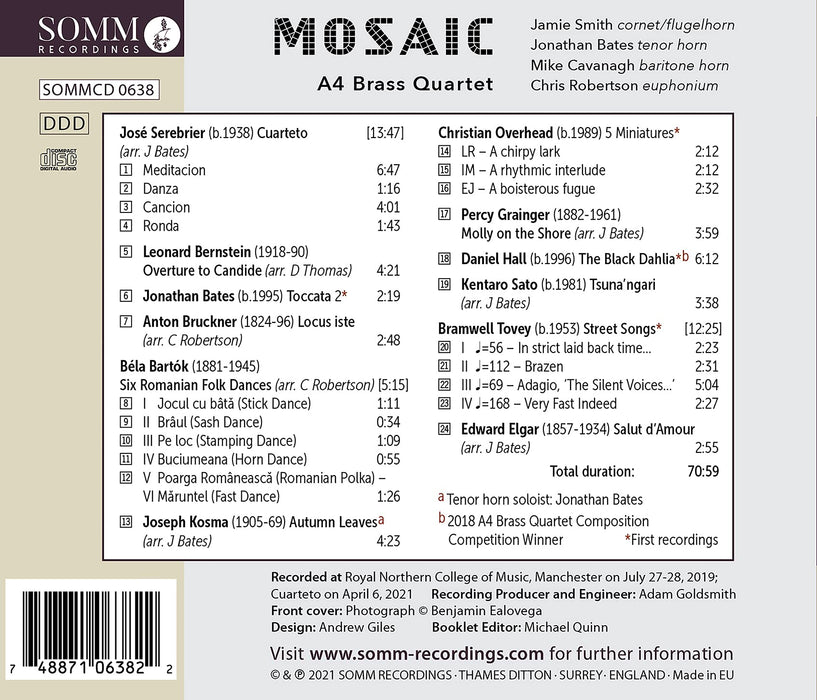 A4 Brass Quartet: Mosaic;