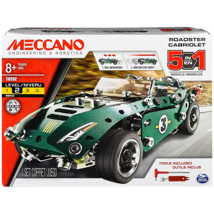 Meccano: Spin Master - Multi Modello Da 5 - Macchina Da Corsa;