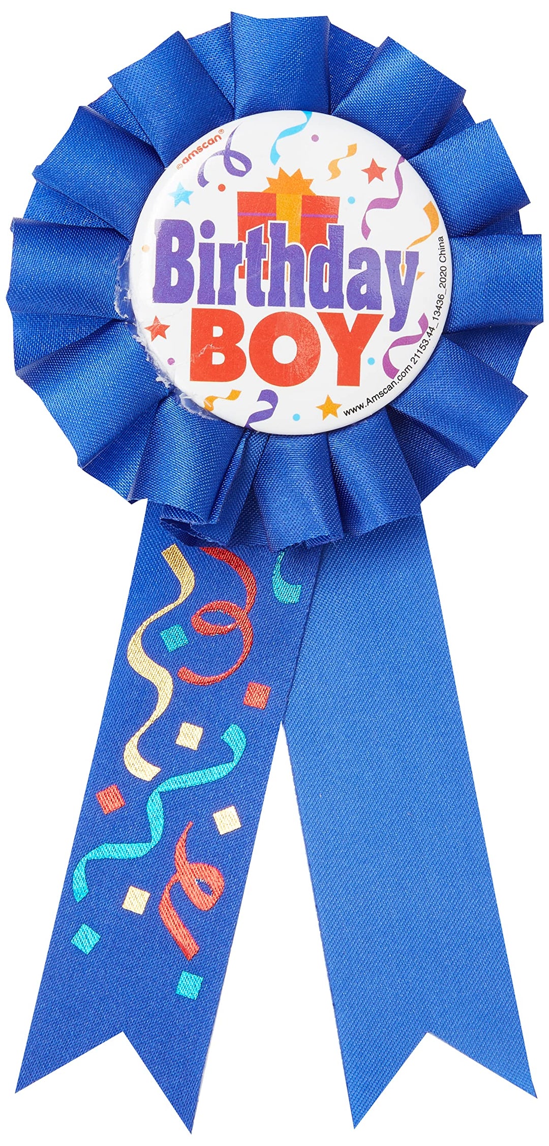 Amscan: Award Ribbon Birthday Boy 15.2Cm;