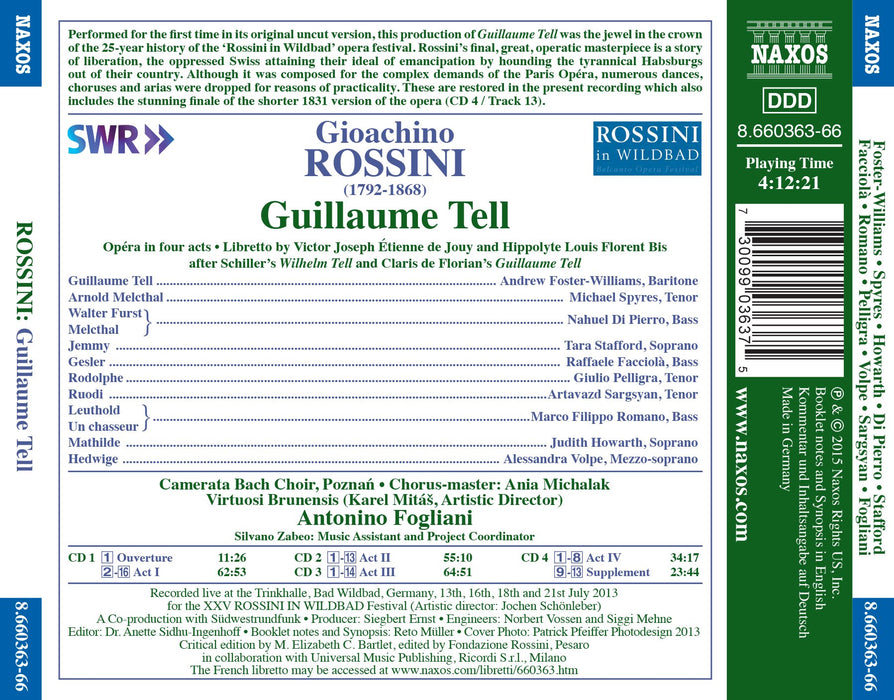 Gioacchino Rossini - Guglielmo Tell (4 Cd);