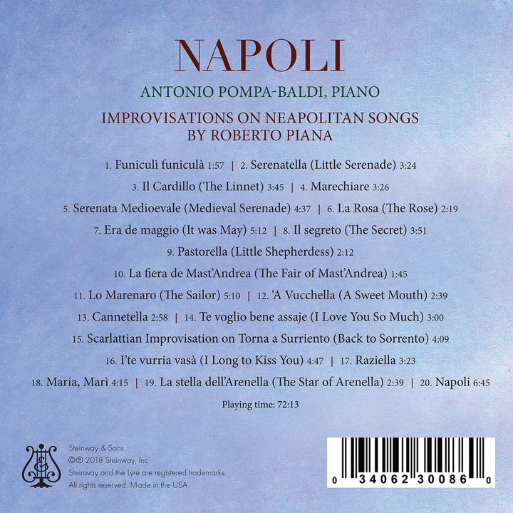 Roberto Piana - Napoli: Improvisations On Neapolitan Songs;