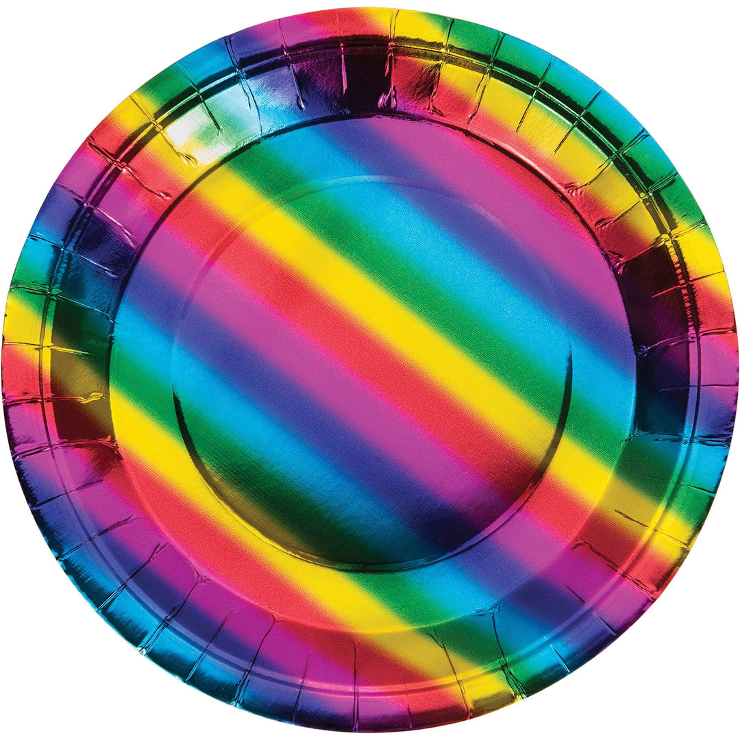 Creative Converting: Plt9 12/8Ct Rainbow Foil Qs;