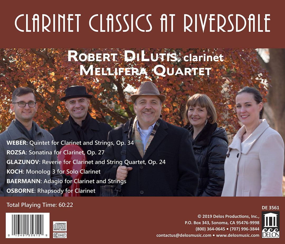 D. Lutis Robert / Quartet Mellifera - Clarinet Classics At Riversdale;