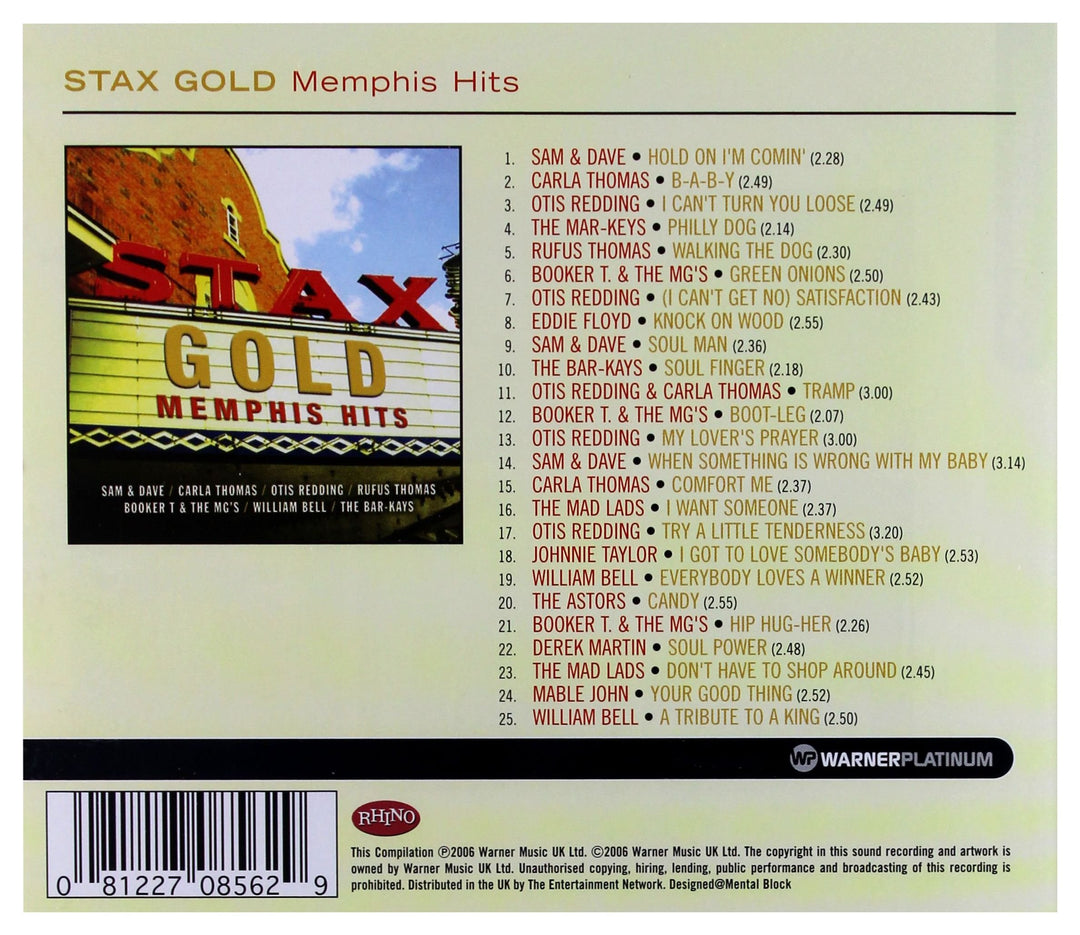 Stax Gold Memphis Hits / Various;