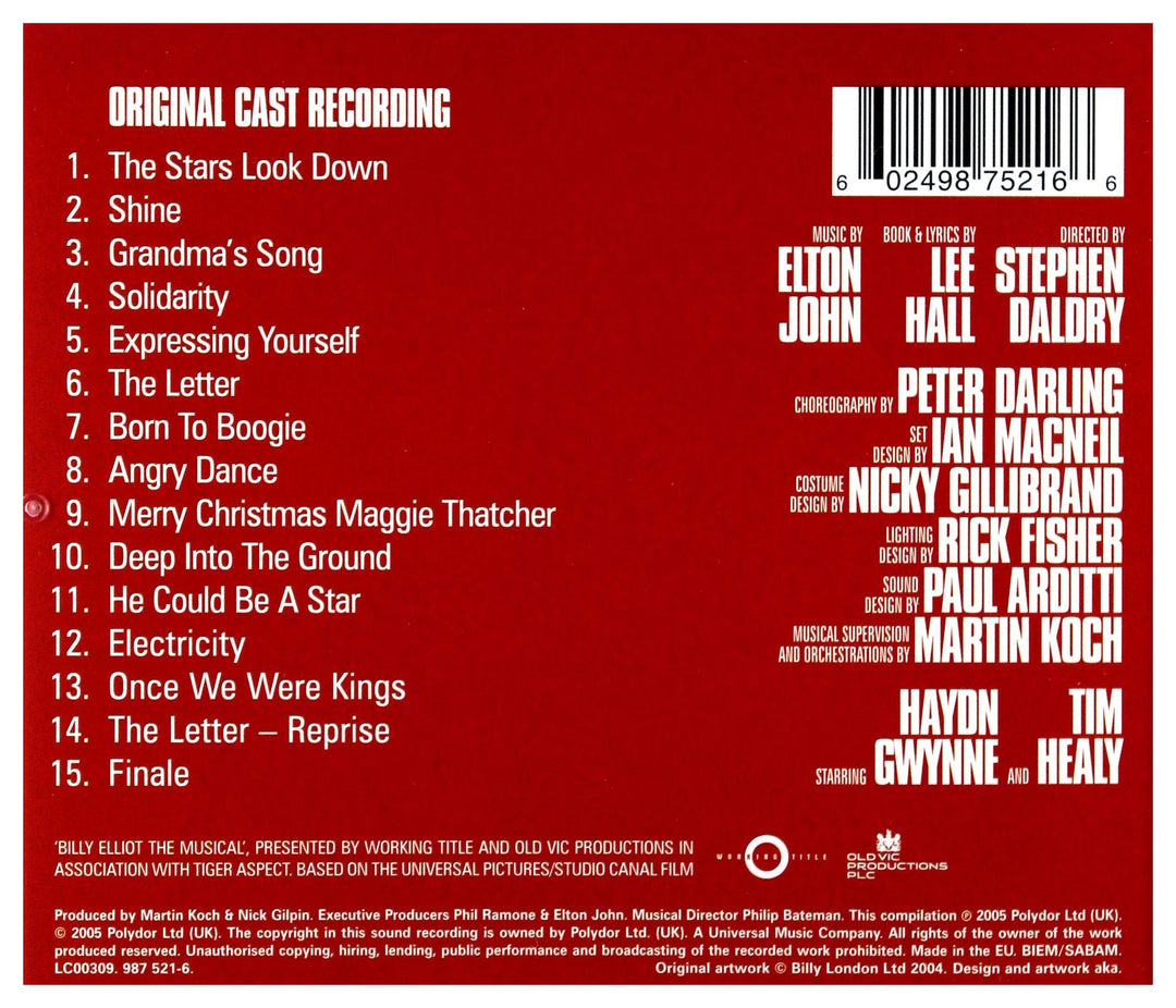 Billy Elliot: The Musical (Original Cast Recording);