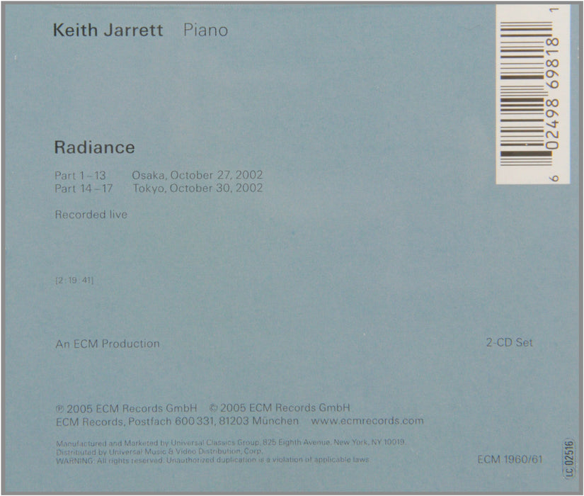 Keith Jarrett - Radiance (2 CDs);