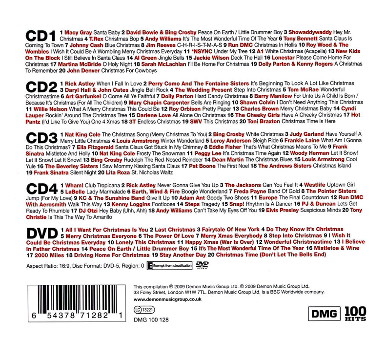 100 Hits: Christmas / Various (4 Cd+Dvd);