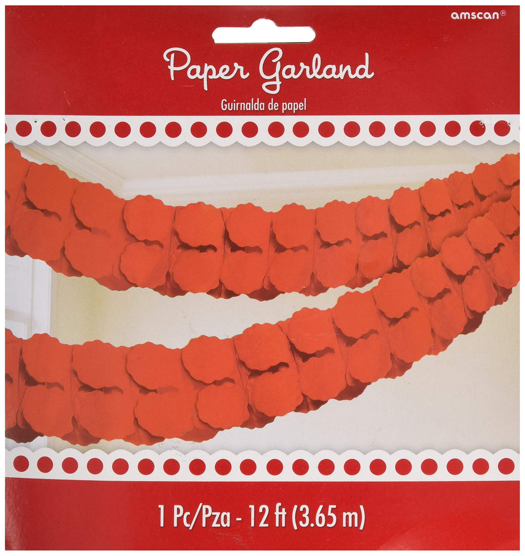 Amscan: Red Paper Garland Festoon 3.65 m;