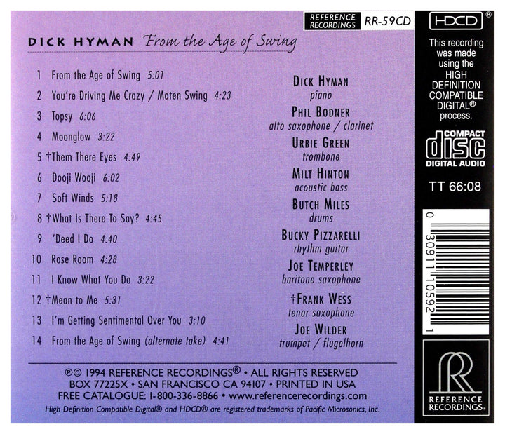 Dick Hyman - From The Age Of Swing;