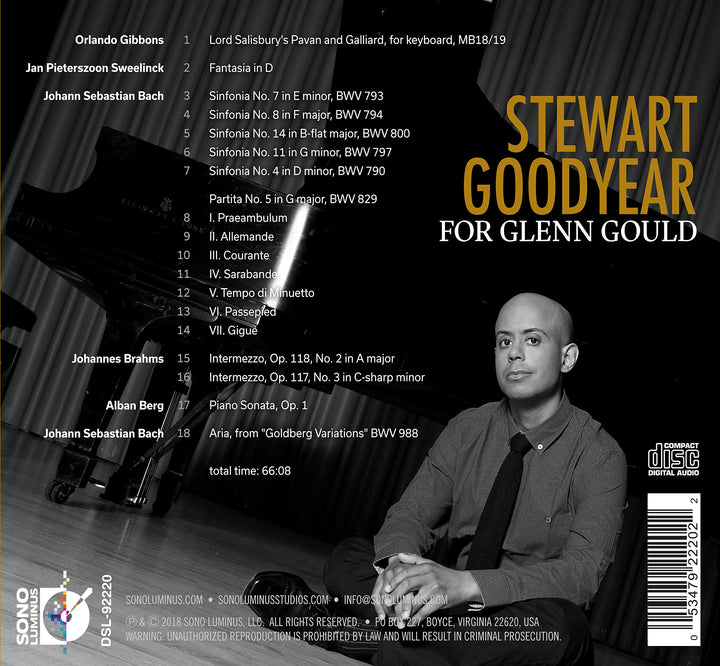 Stewart Goodyear: For Glenn Gould;