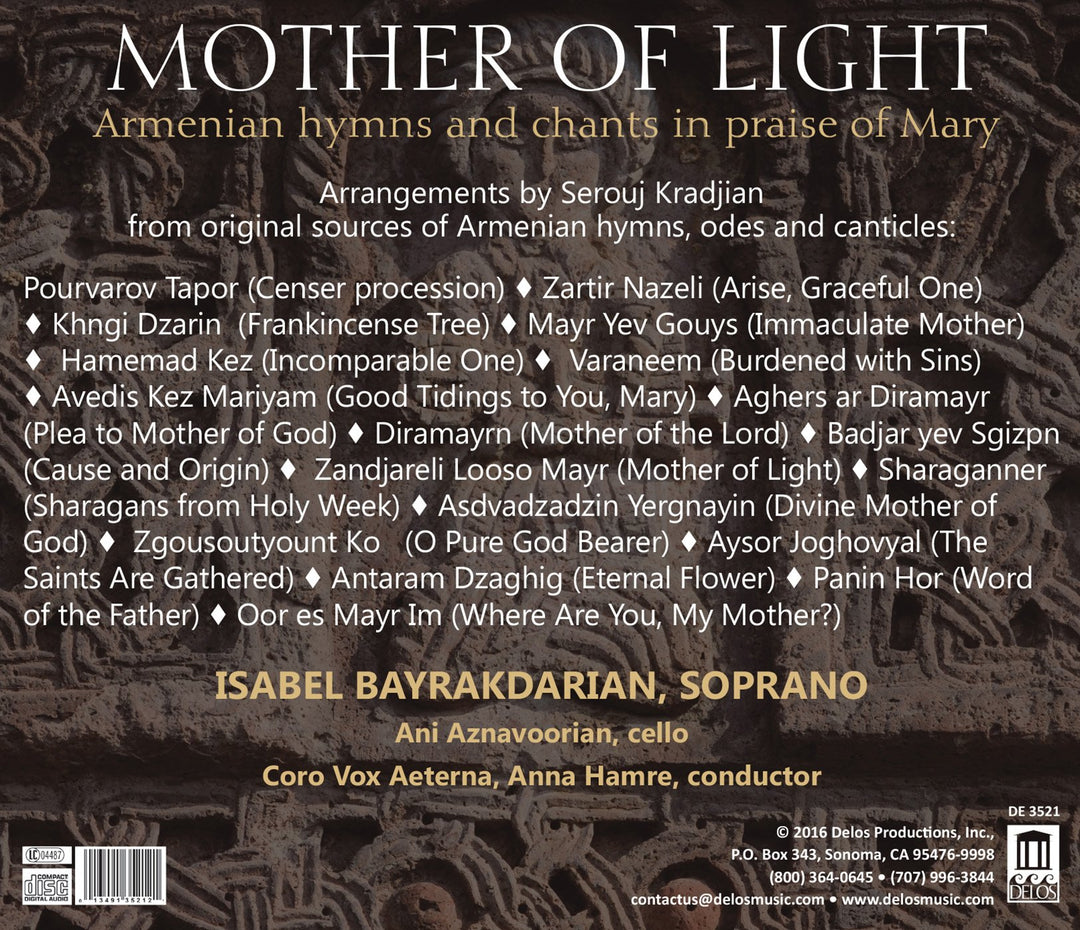 Mother Of Light: Armenian Hymns & Chants in Praise of Mary;