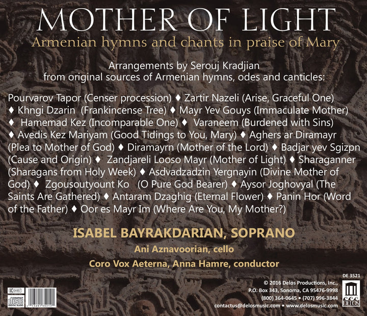 Mother Of Light: Armenian Hymns &amp; Chants in Praise of Mary;