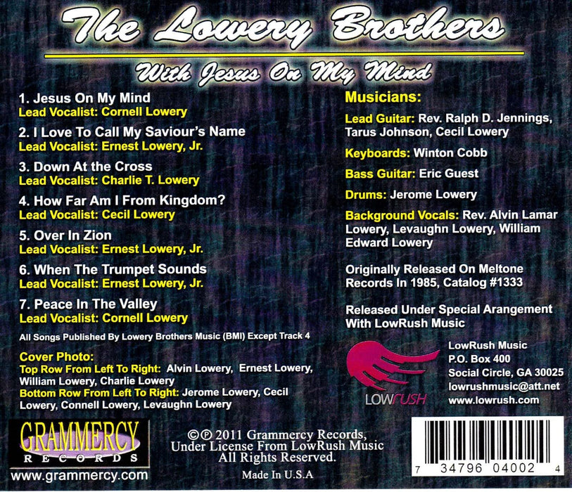 Lowery Brothers Of Montgomery Alabama (The) - With Jesus On My Mind;