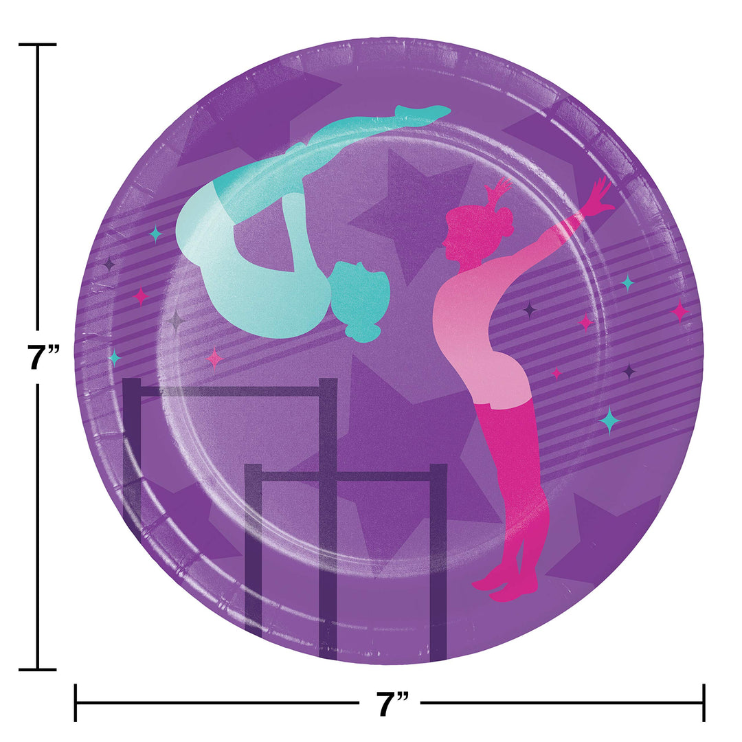 Creative Converting: Plt7 Ss 12/8Ct Gymnastics Party Qs;